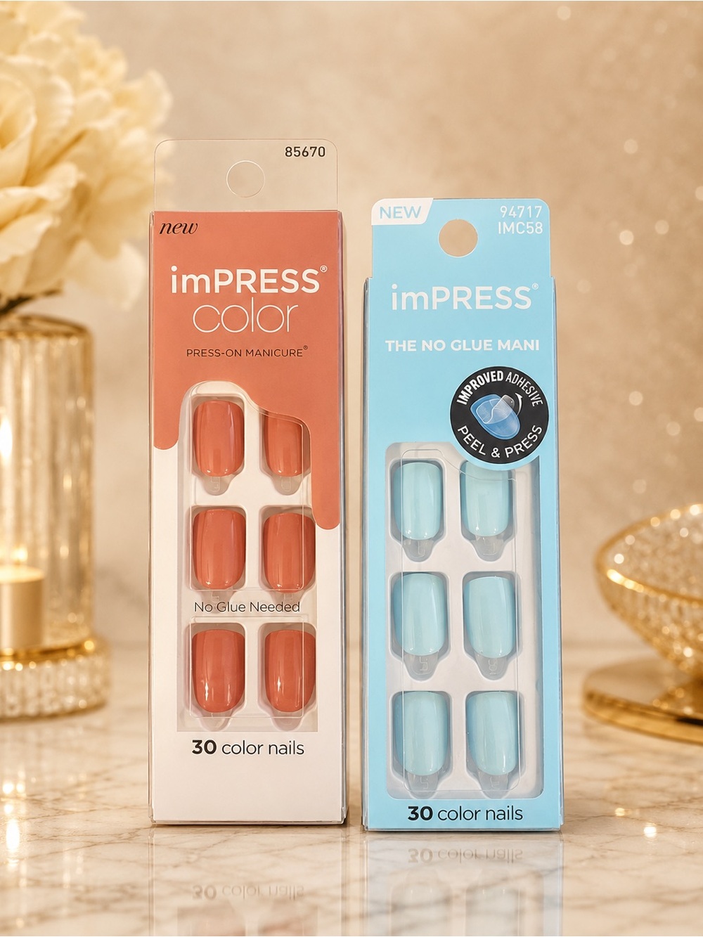 imPRESS Press-On Nail Duo — Caramel and Queinch It